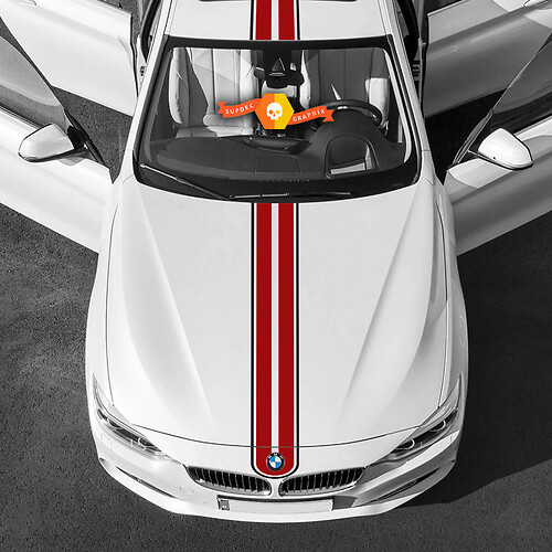 BMW Hood 2 Colors Body Sticker Decals Tail Roof Hood Side Stripes DecalsVehicle Parts & Accessories, Car Tuning & Styling, Body & Exterior Styling!
