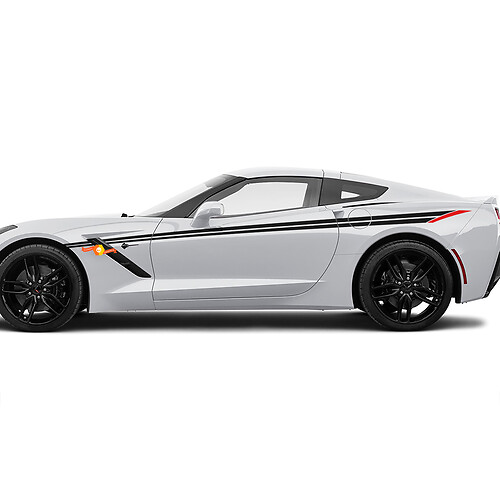 Seitenakzent Corvette Racing -Hash -Streifen für Chevrolet Corvette C8

