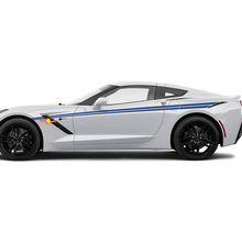 Seitenakzent Corvette Racing -Hash -Streifen für Chevrolet Corvette C8
 3