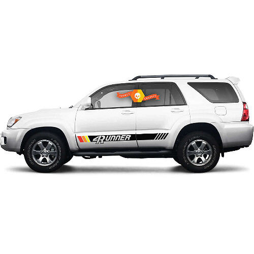 Retro-Style Markenstreifen Seiten Vinyl-Aufkleber für Toyota 4Runner