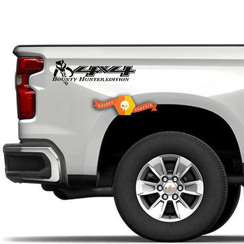 4X4 Mandalorian Stil Seiten-Vinylaufkleber für Chevy Silverado GMC Sierra