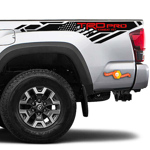 TRD Pro USA-Flaggen-Bettseiten-Vinylaufkleber für Toyota Tacoma