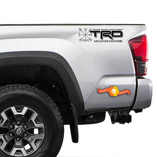 2x TRD Vegvisir Edition Toyota Off Road BedSide Vinyl Aufkleber Aufkleber passend für Tacoma oder Tundra Aufkleber
