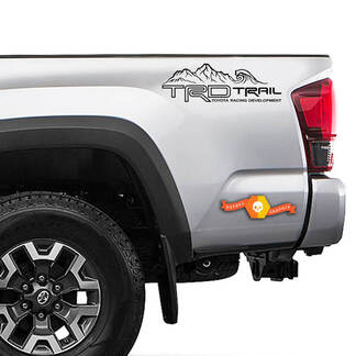 2x TRD Trail Mountain Wave Toyota Off Road BedSide Vinyl Aufkleber passend für Tacoma oder Tundra Aufkleber
