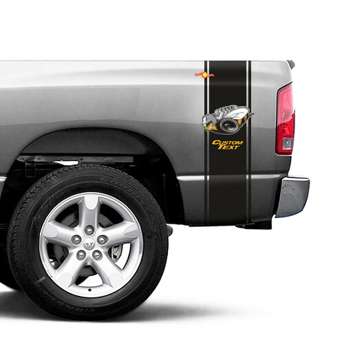 Rumble Bee Style Streifen Seitenwand Vinyl-Aufkleber für Dodge Ram 1500