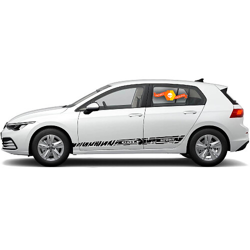 2 Aufkleber, exklusiver Destroyed-Design-Aufkleber für Volkswagen VW Golf Stripes Graphics Door Trim Kit mk1-mk7 gti
