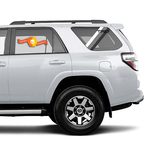 TRD Vintage Streifen Heckseitenfenster Vinyl-Aufkleber für Toyota 4Runner 2010-2023