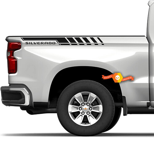 Paar Chevrolet Silverado Nacht Vinyl Aufkleber Aufkleber-Grafik-Kit passend für Chevy Truck
