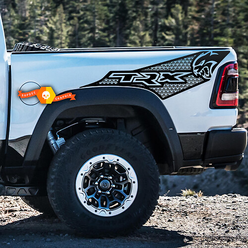TRX Hellcat Heckseiten-Vinylaufkleber-Set für Dodge Ram TRX 2021+