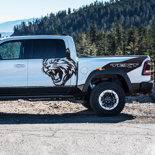 Wildcat- und benutzerdefiniertes Texttür-Seitenteilverklebeetikett für Dodge Ram 1500