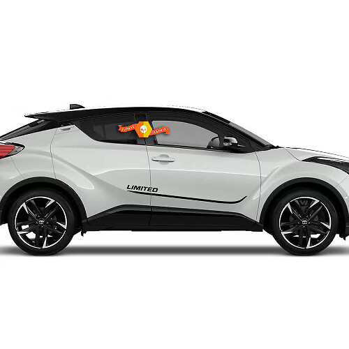 Begrenzte Seiten­tür-Streifen Vinylaufkleber Paar für Toyota C-HR