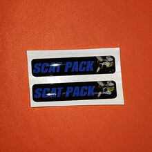 2x Scat Pack Blue Challenger/Charger/Durango Key Fob Inlays Emblem gewölbter Aufkleber
 2