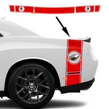 Rumble Bee Style Streifen Seitenkoffer Vinylaufkleber für Dodge Challenger 2022-2023_2