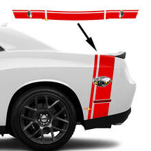Rumble Bee Doppelstreifen Seitenverkleidung Kofferraum Vinyl-Aufkleber-Set für Dodge Challenger 2022+_2