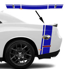 Rumble Bee Doppelstreifen Seitenverkleidung Kofferraum Vinyl-Aufkleber-Set für Dodge Challenger 2022+_3