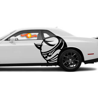 Riesige Dodge Aufkleber Grafik Vinyl Ladegerät oder Challenger Mopar Srt Logo Hemi 392 Hellcat Hell Cat
