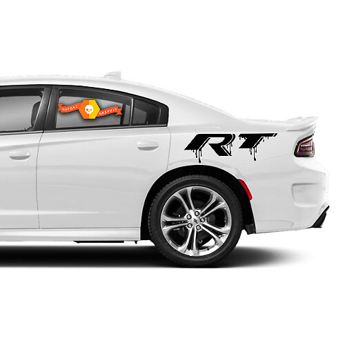 Paar Aufkleber Grafiken Farbstreifen Vinyl Fahrzeug Dodge RT Hemi Mopar Charger RT 392 Challenger RT Aufkleber
