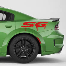 SG Paint Drips Grafik Seitenwand Vinyl-Aufkleber für Dodge Charger & Challenger_2