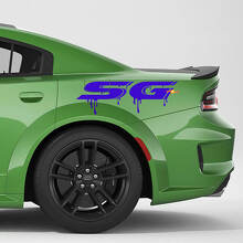 SG Paint Drips Grafik Seitenwand Vinyl-Aufkleber für Dodge Charger & Challenger_3