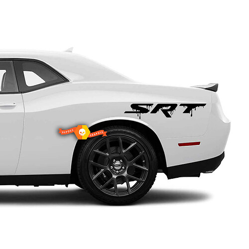 SRT Farbverlauf Seiten-Vinylaufkleber Paar für Dodge Charger Challenger