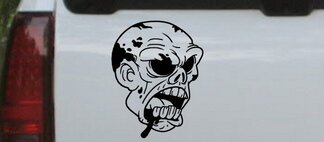 Schädel blutiger Zombie-Kopf-LKW-Fenster-Laptop-Aufkleber-Aufkleber