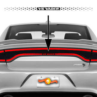 Hinteres Bremslicht Vader V6 Vinyl-Aufkleber für Dodge Charger 2015–2023
