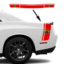 Drag Bee Style Doppelstreifen Seitenkasten Kofferraum Vinyl Aufkleber Set für Dodge Challenger Charger_2