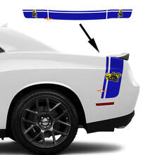 Drag Bee Style Doppelstreifen Seitenkasten Kofferraum Vinyl Aufkleber Set für Dodge Challenger Charger_3