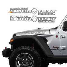2 Jeep Hood Gladiator Helm Overland Diesel Vinyl-Grafik-Aufkleber
 2