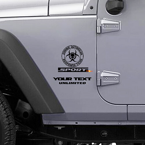 Zombie Outbreak Response Team Logo Vinyl-Aufkleber für Jeep Wrangler Rubicon