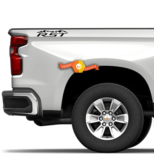 RST Mountains Style Hintere Seiten Vinylaufkleber Sticker Für Chevrolet Silverado
