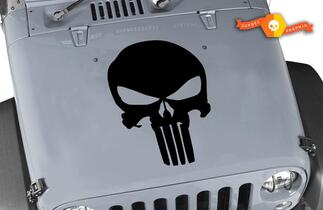 Jeep Rubicon Skull Punisher Wrangler Motorhaube Aufkleber Aufkleber