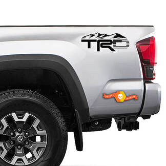 TRD Mountain American Flag Decals Sticker Vinyl Bedsides Toyota Truck Tacoma Tundra Off Road Sport Graphic
