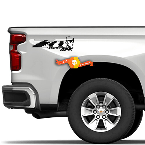 Paar Z71 Stormtrooper Edition Aufkleber Silverado Chevrolet Chevy 4x4 Off-Road Truck Nachttischaufkleber Aufkleber Vinyl Grafik
