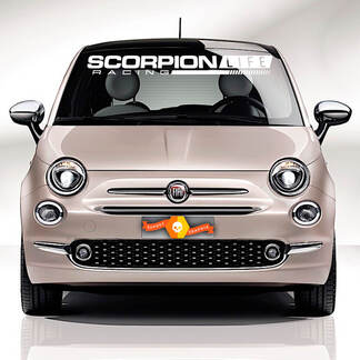 Fiat 500 ABARTH Windschutzscheibe Skorpion Aufkleber Seite Grafikstreifen
