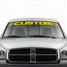 Maßgeschneiderter Schriftzug Windschutzscheiben-Vinylaufkleber für Dodge Dakota Ram_5