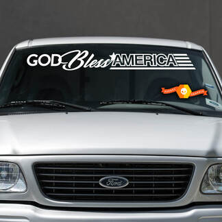 God Bless America Nissan Ford Chevrolet Jeep Auto-Windschutzscheiben-Aufkleber, Grafik, passend für alle Modelle
