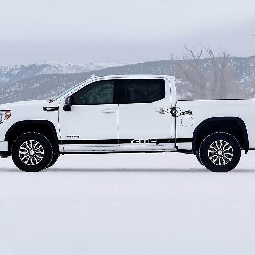 AT4 Schwellerstreifen Vinyl-Aufkleber-Set für GMC Sierra 1500