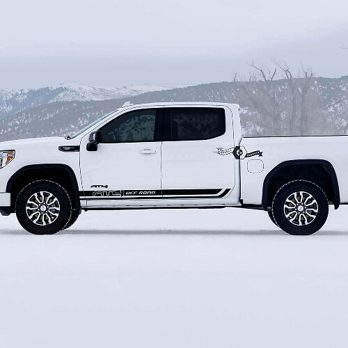 AT4 Off Road Schwellerstreifen Vinyl-Aufkleber Set für GMC Sierra 1500 AT4