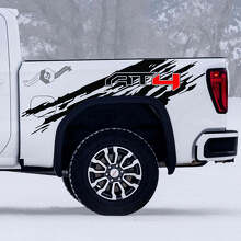 AT4 Off-Road Used-Look Seitenbetten Vinylaufkleber Set für GMC Sierra 1500_2