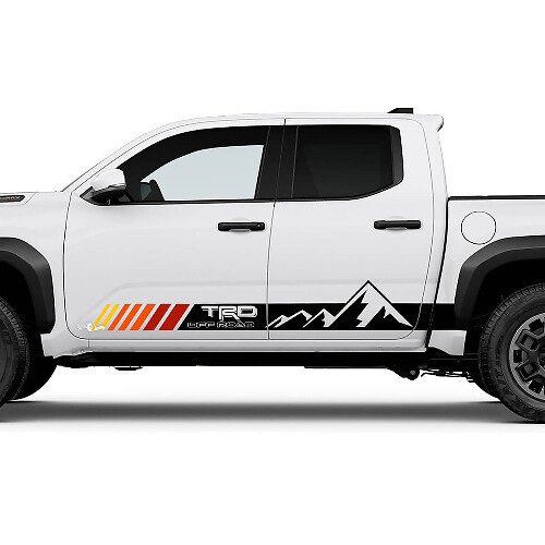 TRD Heritage Retro Mountains Side Rocker Panel Decals Aufkleber für Toyota Tacoma
