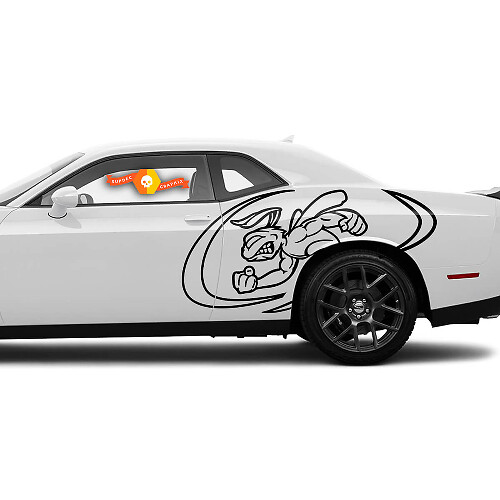 Paar Dodge Challenger Super Bee Seiten-Vinylgrafiken Aufkleber Sticker
