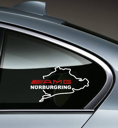 AMG Style Nürburgring Track Fenster-Vinylaufkleber für Mercedes-Benz