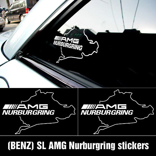 AMG Nürburgring Track Fenster-Vinyl-Aufkleber-Set für Mercedes-Benz