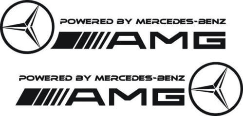 Angetrieben von Mercedes-Benz AMG Style Seitenschweller Vinyl-Aufkleber Set