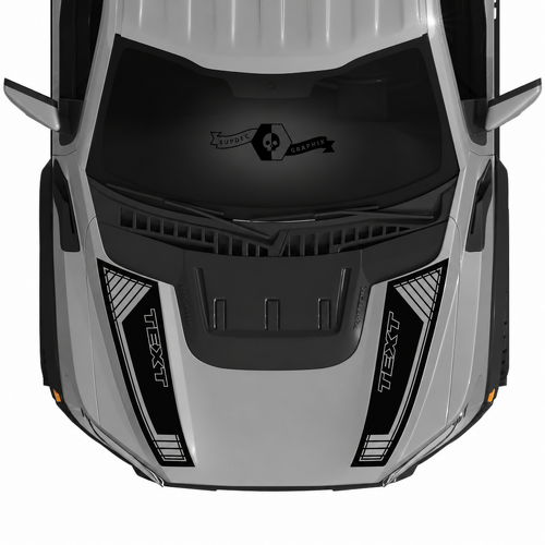 Custom Text Motorhauben-Streifen Grafik-Kit Vinyl-Aufkleber Sticker für Musclecar Truck Power Truck SVT 2022-2023