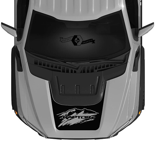 Neue Ford Raptor Scoop Mountains F150 SVT Hood Vinyl Aufkleber Grafik Vinyl Aufkleber Kit Stripe 2022+