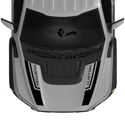 INDIVIDUELLE Split Hood Streifen Vinyl Aufkleber Paar für Musclecar F-150 2022+