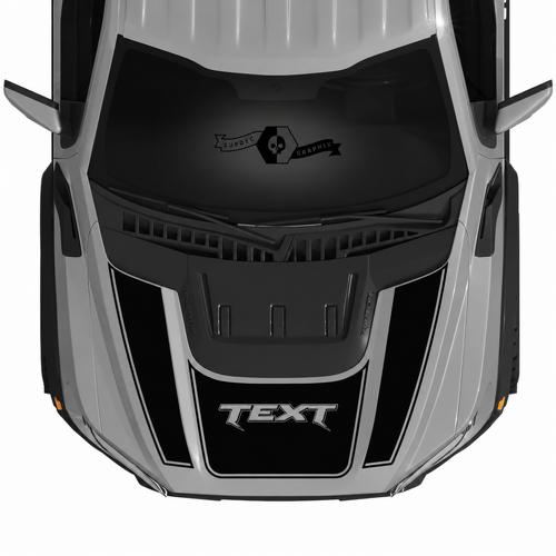Individuelles Text-Motorhauben-Ansaugluftöffnungs-Logo-Grafik-Kit Vinylaufkleber Aufkleber für Musclecar Truck Power Truck SVT 2022-2023