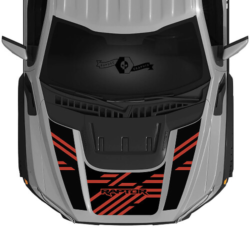 Techno Style Motorhauben-Streifen Vinyl-Aufkleber-Set für Musclecar Truck 2022+